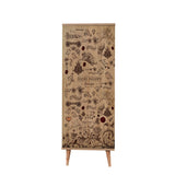 Scarpiera Filinta Sonoma Oak Disegno Melaminico 50x135x38 cm