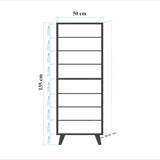Scarpiera Filinta Sonoma Oak Disegno Melaminico 50x135x38 cm