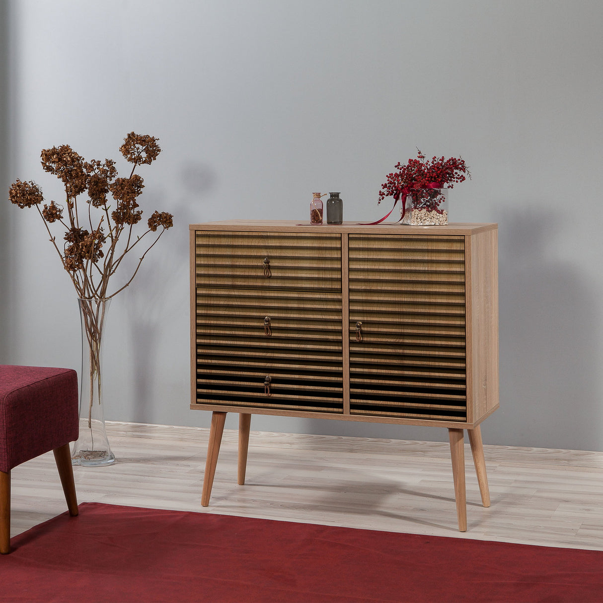 Cassettiera Verybox Sonoma Oak Melaminico 90x90x40 cm