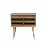 Nachtkastjes - Nachtkastje Catalina Sonoma Eik Melamine 60x61x40 cm - Dimehouse