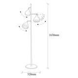 Vloerlampen - Vloerlamp 3 - lichts Zwart Koper Metaal Grip - Dimehouse
