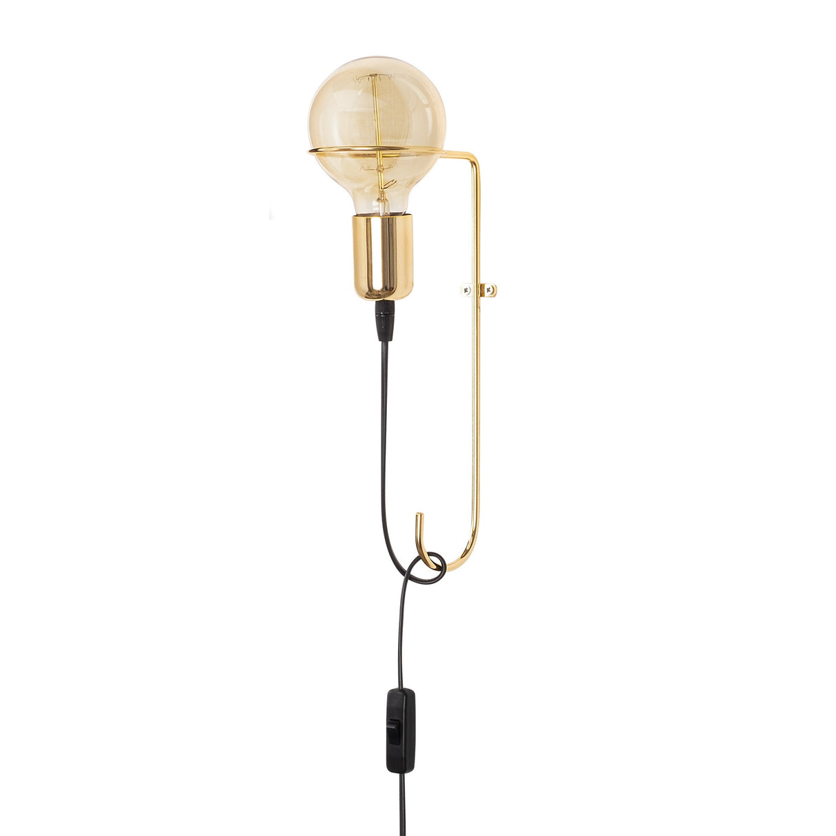 Lampada da parete in metallo dorato Ashburn