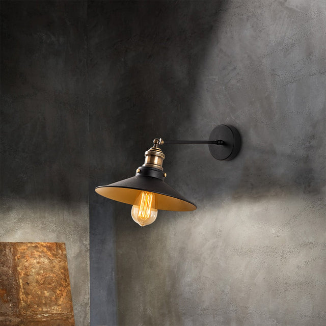 Wandlampen - Wandlamp Zwart Goud Metaal Forge - Dimehouse