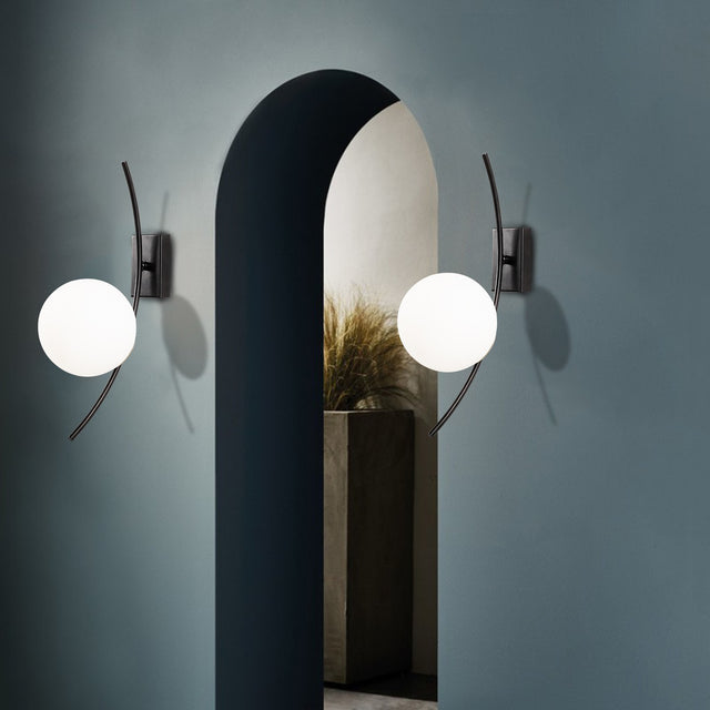 Wandlampen - Wandlamp Zwart Glas Cielo - Dimehouse
