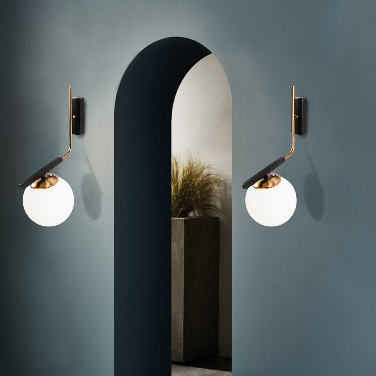 Wandlampen - Wandlamp Zwart Glas Crux - Dimehouse