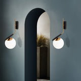 Wandlampen - Wandlamp Zwart Glas Crux - Dimehouse