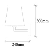 Lampada da parete in tessuto dorato Ashburn