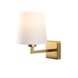 Lampada da parete in tessuto bianco Ashburn