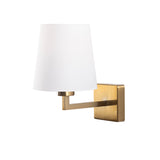 Lampada da parete in tessuto bianco Ashburn