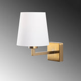 Lampada da parete in tessuto bianco Ashburn