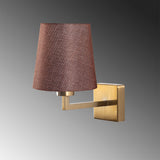 Lampada da parete 1 luce Tessuto Oro Ashburn