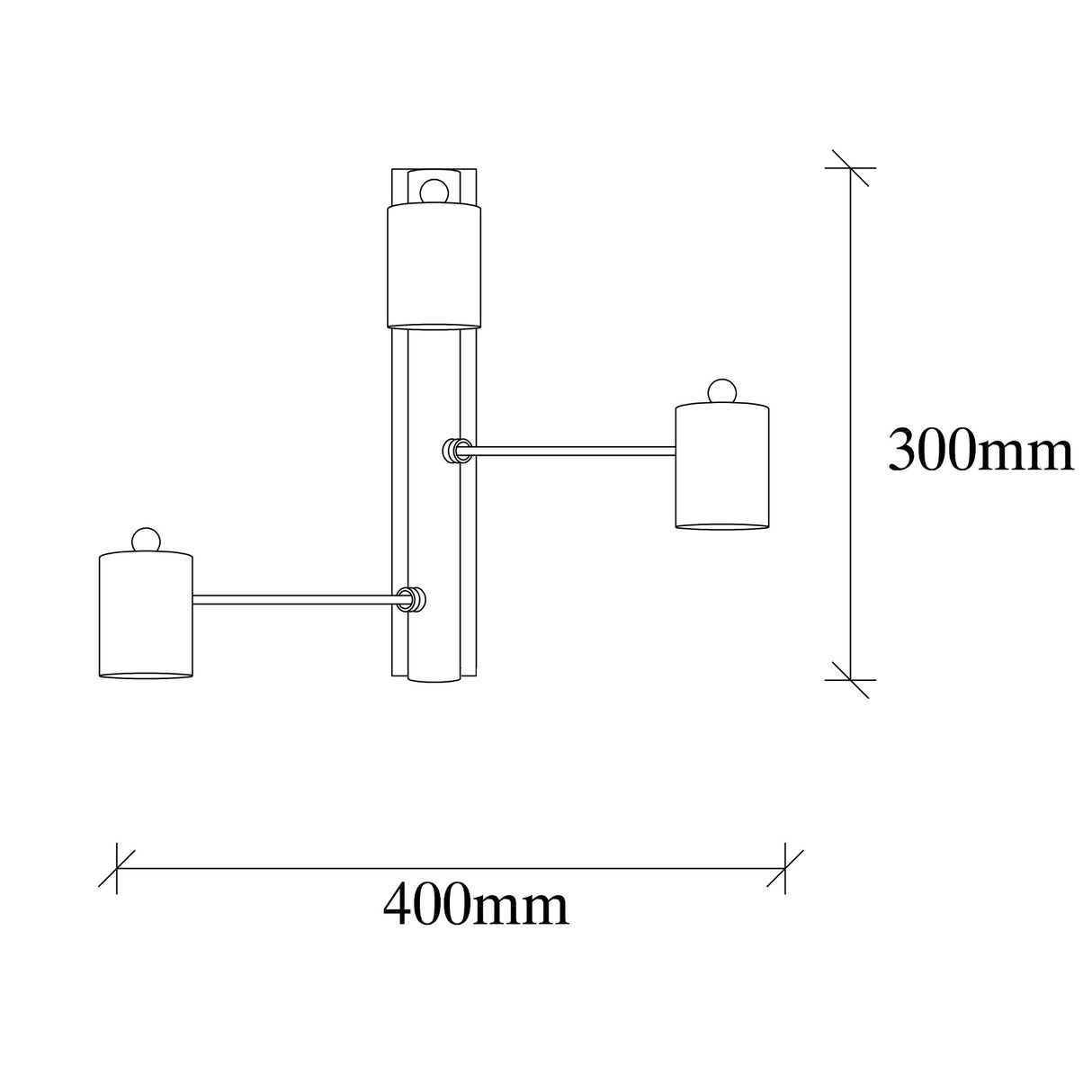 Wandlampen - Wandlamp 3 - lichts Zwart Metaal Brisa - Dimehouse
