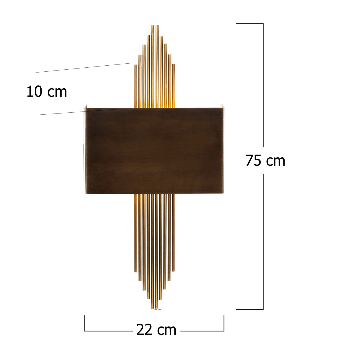 Wandlampen - Wandlamp Bronskleurig Metaal Andes - Dimehouse