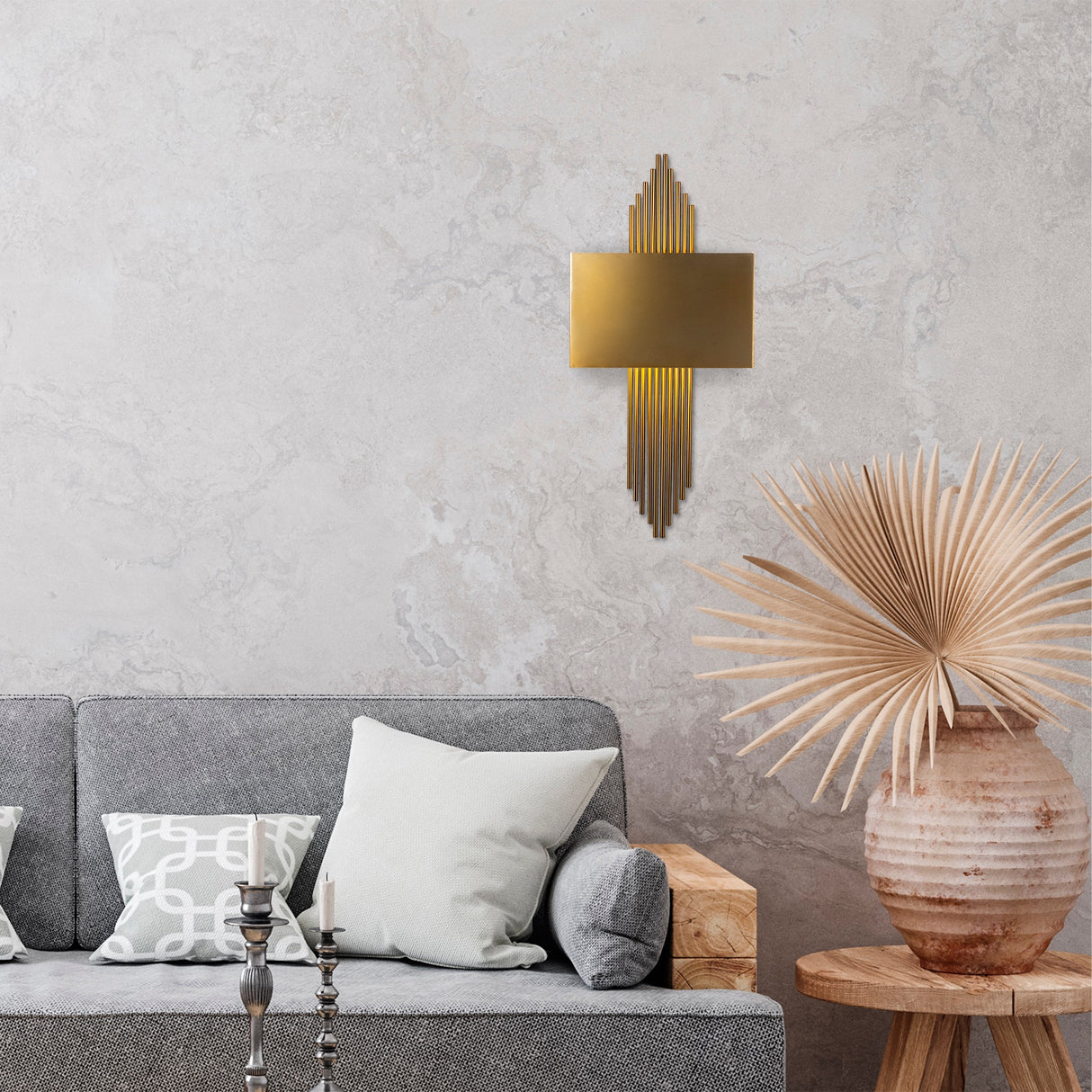 Wandlampen - Wandlamp Bronskleurig Metaal Andes - Dimehouse