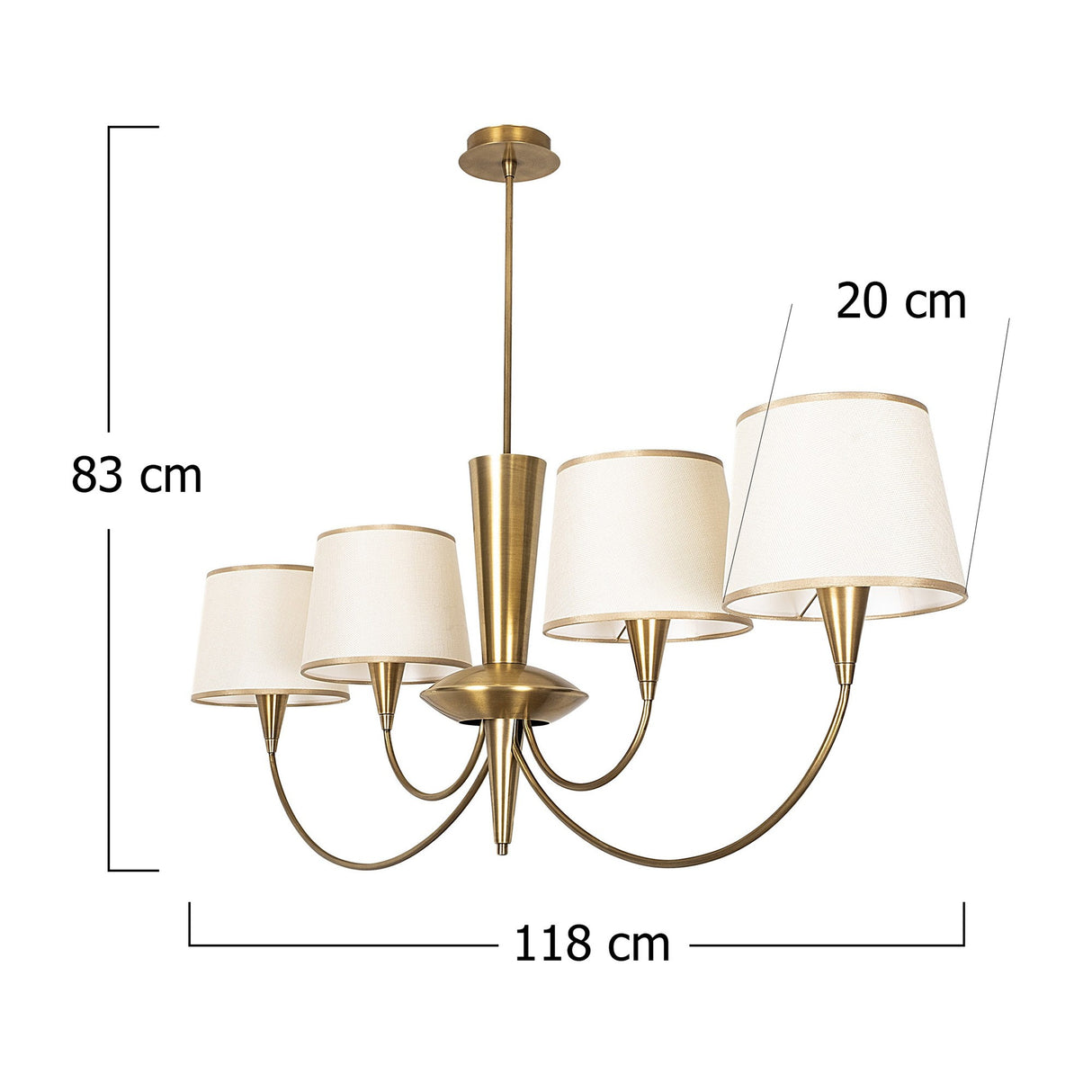 Lampada a sospensione in tessuto color rame Arboria