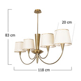 Lampada a sospensione in tessuto color rame Arboria