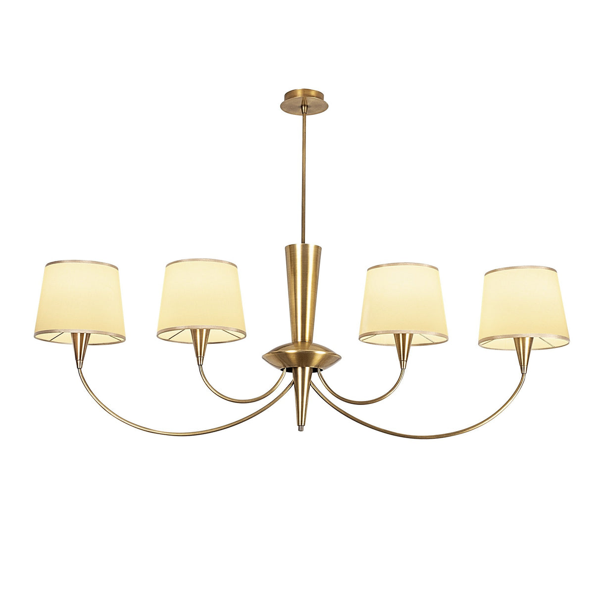 Lampada a sospensione in tessuto color rame Arboria