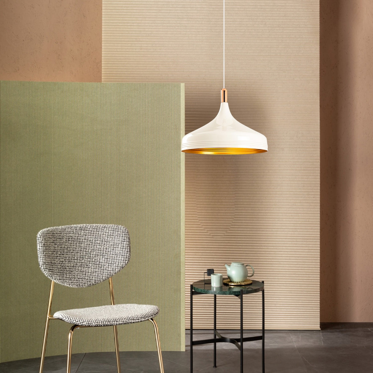 Hanglampen - Hanglamp Wit Metaal Forge - Dimehouse