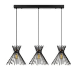 Hanglampen - Hanglamp 3 - lichts Zwart Metaal Lyric - Dimehouse