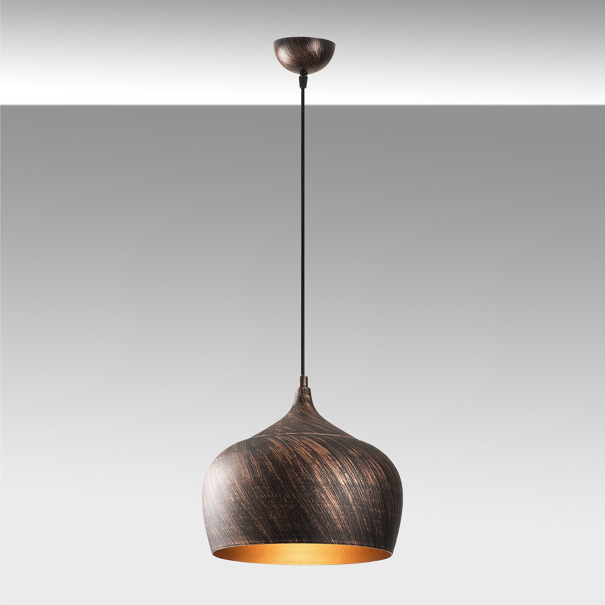 Hanglampen - Hanglamp Koperkleurig Metaal Forge - Dimehouse