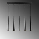 Hanglampen - Hanglamp 5 - lichts Zwart Metaal Vox - Dimehouse