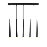 Hanglampen - Hanglamp 5 - lichts Zwart Metaal Vox - Dimehouse