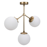 Hanglampen - Hanglamp 3 - lichts Wit Glas Polaris - Dimehouse
