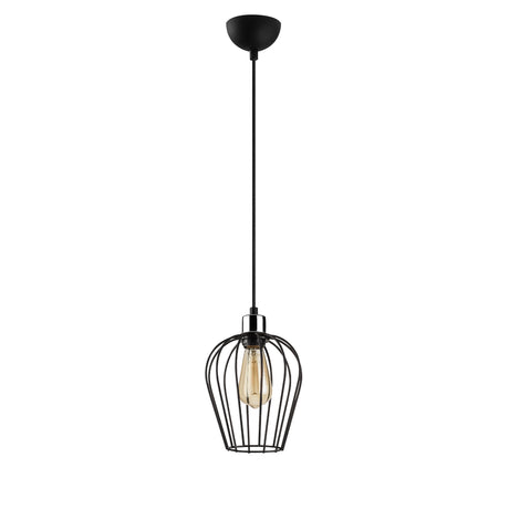Lampada a sospensione 1 luce 20 cm Metallo Nero Predator