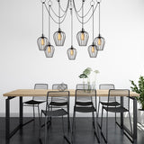 Hanglampen - Hanglamp 7 - lichts Zwart Metaal Predator - Dimehouse