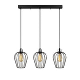 Hanglampen - Hanglamp 3 - lichts Zwart Metaal Predator - Dimehouse