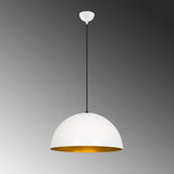 Lampada a sospensione in metallo bianco Echelon