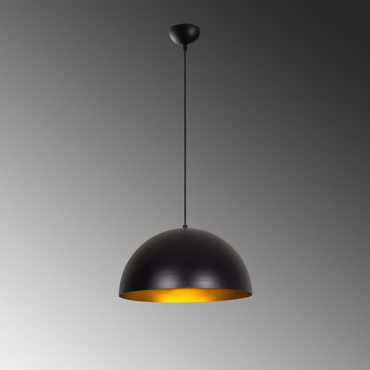 Lampada a sospensione 40 cm Nero Oro Metallo Echelon