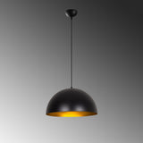 Lampada a sospensione 40 cm Nero Oro Metallo Echelon