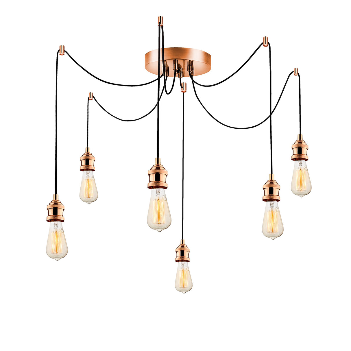 Hanglampen - Hanglamp 6 - lichts Koperkleurig Metaal Maris - Dimehouse