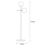 Vloerlampen - Vloerlamp Goud Glas Perla - Dimehouse