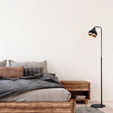 Vloerlampen - Vloerlamp Zwart Koper Metaal Grip - Dimehouse