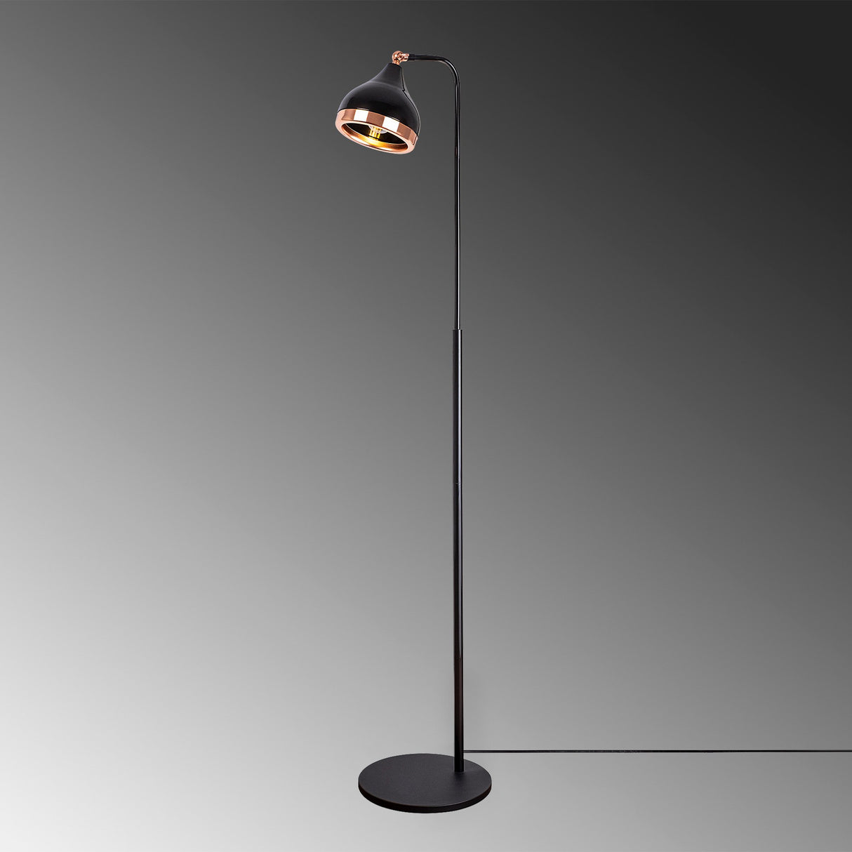 Vloerlampen - Vloerlamp Zwart Koper Metaal Grip - Dimehouse