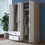 Armadio Noce Bianco Melaminico - Appendi e appoggia - 120x170x42,5 cm - Aspen