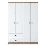 Armadio Noce Bianco Melaminico - Appendi e appoggia - 120x170x42,5 cm - Aspen