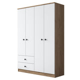 Armadio Noce Bianco Melaminico - Appendi e appoggia - 120x170x42,5 cm - Aspen