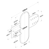 Appendiabiti Melamina Bianca a 9 Ganci - Con Specchio - Due Ripiani - Hally
