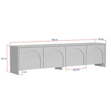 Mobile TV Aurelia 180 cm Legno composito rivestito melaminico Atlas