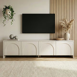 Mobile TV Aurelia panna 180 cm Legno rivestito melaminico