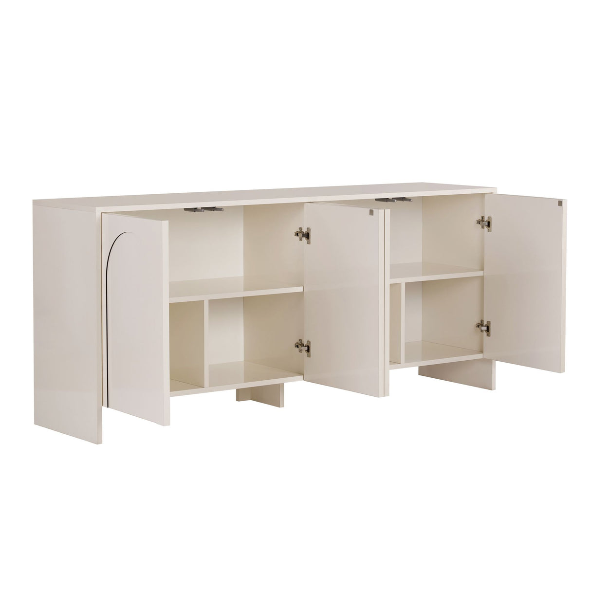 Tavolino Arlen crema 180 cm Legno rivestito melaminico