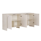 Tavolino Arlen crema 180 cm Legno rivestito melaminico