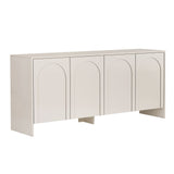 Tavolino Arlen crema 180 cm Legno rivestito melaminico
