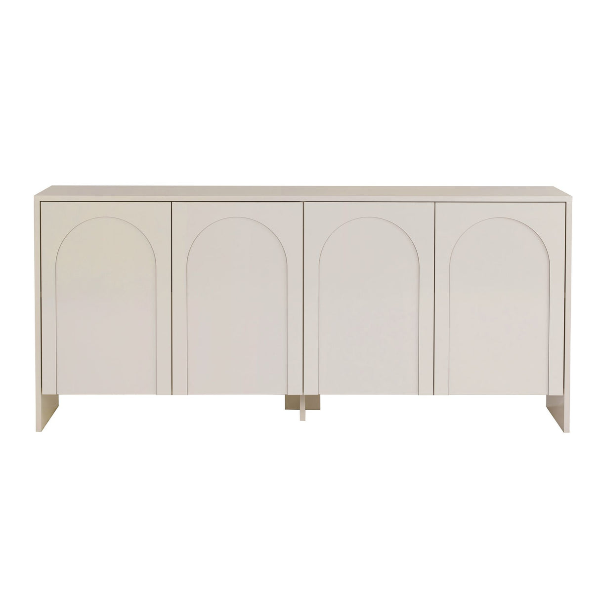Tavolino Arlen crema 180 cm Legno rivestito melaminico