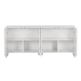 Tavolino Arlen bianco 180 cm Legno composito rivestito in melamina