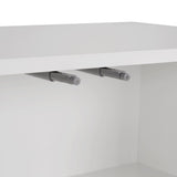 Tavolino Arlen bianco 180 cm Legno composito rivestito in melamina
