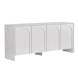Tavolino Arlen bianco 180 cm Legno composito rivestito in melamina